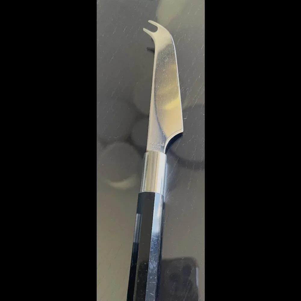 2 Mikasa Black Lucite Cheese Knives